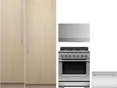 5 Piece Package Includes Refrigerator, Freezer, Range, Hood And Dishwasher